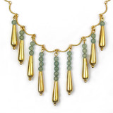 Petal Drop Necklace with Aventurine - Museum Shop Collection - Museum Company Photo
