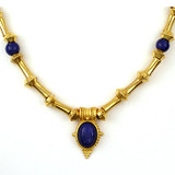 Egyptian Revival Necklace w/Lapis 18" - Museum Shop Collection - Museum Company Photo