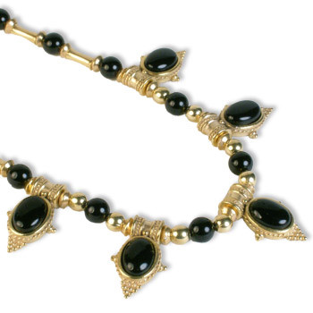 Egyptian Revival Necklace with Black Onyx - Museum Shop Collection - Museum Company Photo