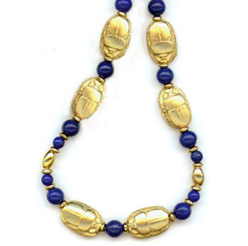 Scarab and Lapis Necklace - Museum Shop Collection - Museum Company Photo