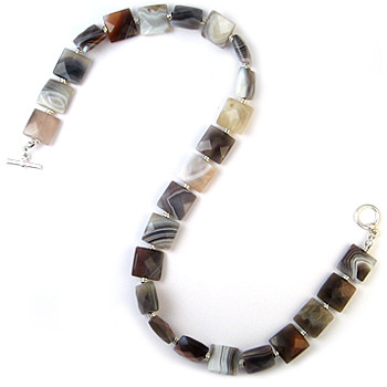 Square Agate Necklace - Museum Shop Collection - Museum Company Photo