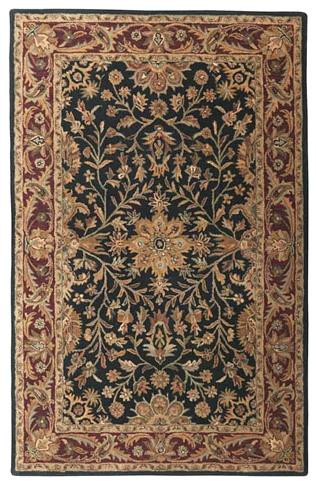 Regal - Black / Burgundy Rug : Persian Tufted Collection - Photo Museum Store Company
