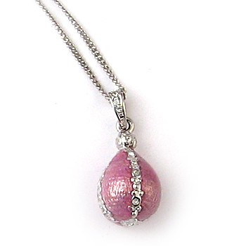 Egg in a Jeweled Cage Pendant and Chain - Museum Shop Collection - Museum Company Photo