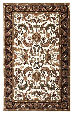 Isphan - Ivory / Wine Rug : Persian Tufted Collection - Photo Museum Store Company