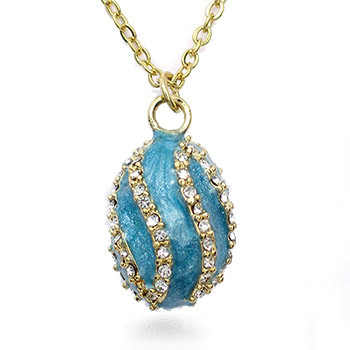 Teal Spiral Egg Pendant - Museum Shop Collection - Museum Company Photo