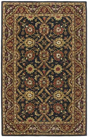 Morris - Black/ Burgundy Rug : Persian Tufted Collection - Photo Museum Store Company