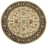 Patina - Beige / Black Rug : Persian Tufted Collection - Photo Museum Store Company