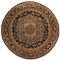 Savonnerie - Gold / Burgundy Rug : Persian Tufted Collection - Photo Museum Store Company