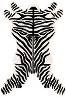 Zebra Design Rug : Contemporary Tufted Collection - Photo Museum Store Company