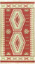 Double Diamonds - Rust / Taupe Rug : Wool Flat Weave Collection - Photo Museum Store Company