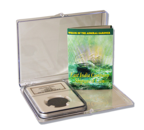 Genuine Admiral Gardner Shipwreck Treasure Coin NGC Certified Slab Clear Box (High grade) : Authentic Artifact - Museum Company Photo