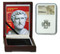 Genuine Antoninus Pius Roman Silver Denarius NGC Certified Slab Box (Low grade) : Authentic Artifact - Museum Company Photo