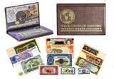 Genuine Cold War 12 Banknote Collection Folio  : Authentic Artifact - Museum Company Photo