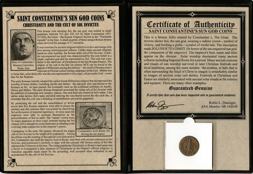 Genuine Constantine the Great: Sun God Album  : Authentic Artifact - Museum Company Photo