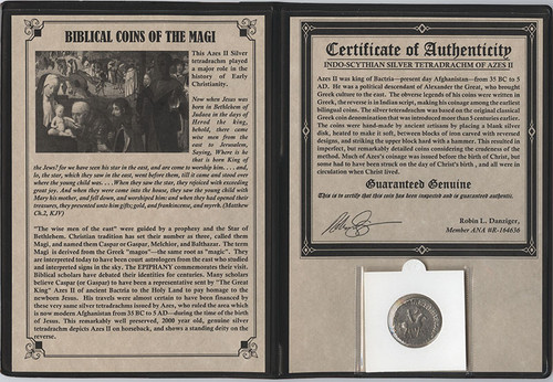 Genuine Journey of the Magi Album: Silver Tetradrachm : Authentic Artifact - Museum Company Photo