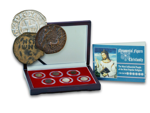 Genuine Monumental Figures in Christianity: Box of 6 Coins  : Authentic Artifact - Museum Company Photo