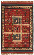 Tribal - Brick / Rust Rug : Wool Flat Weave Collection - Photo Museum Store Company