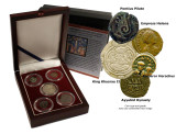 Genuine Search for the True Cross: Box of 5 Ancient Coins : Authentic Artifact - Museum Company Photo