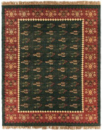 Prescott - Charcoal / Brick Rug : Wool Flat Weave Collection - Photo Museum Store Company