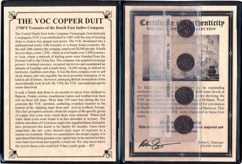 Genuine VOC Dutch East Indies Co. Copper Duits Album  : Authentic Artifact - Museum Company Photo