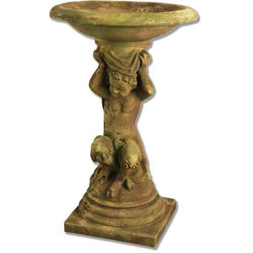 Greek God With Goat Legs And Horns Crossword Complete Pan Birdbath - Museum Replica Collection