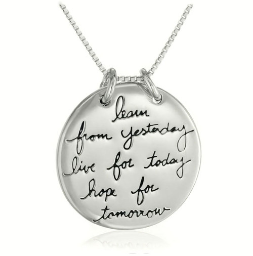 Museum Company Learn, Live & Hope Pendant - Inspirational Jewelry - Museum Store Company Photo