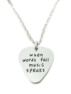 Museum Company When Worlds Fail Music Speaks - Stamped Pendant - Museum Store Company Photo