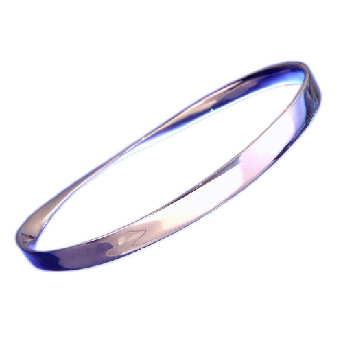 Pure Mobius For Engraving Sterling Silver Bracelet - Inspirational Jewelry Photo