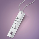 You Will Always Be In My Heart Sterling Silver Necklace - Inspirational Jewelry Photo