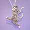 Dancing Cat Sterling Silver Necklace - Inspirational Jewelry Photo