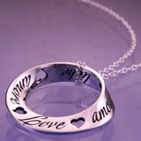 Love Sterling Silver Necklace - Inspirational Jewelry Photo
