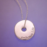Embrace Life Sterling Silver Necklace - Inspirational Jewelry Photo