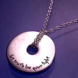 Let Truth Be Your Light Sterling Silver Necklace - Inspirational Jewelry Photo