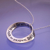 Believing Ye Shall Receive Sterling Silver Necklace - Inspirational Jewelry Photo