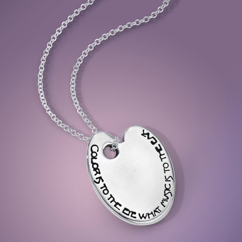 Color is to the Eye Sterling Silver Necklace - Inspirational Jewelry Photo