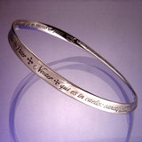Lord's Prayer In Latin Sterling Silver Bracelet - Inspirational Jewelry Photo