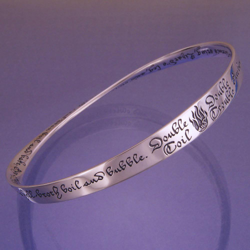 Double Double Toil And Trouble Sterling Silver Bracelet - Inspirational Jewelry Photo