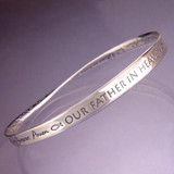 Lord's Prayer NIV Sterling Silver Bracelet - Inspirational Jewelry Photo