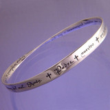 Lord's Prayer In Spanish Sterling Silver Bracelet - Inspirational Jewelry Photo