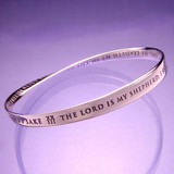 Lord Is My Shepherd Sterling Silver Bracelet - Inspirational Jewelry Photo