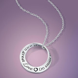 Do Small Things With Great Love Sterling Silver Necklace - Inspirational Jewelry Photo