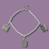 Egyptian Amulets Sterling Silver Bracelet - Inspirational Jewelry Photo