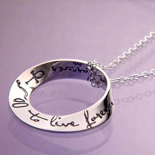 To Live Forever Sterling Silver Necklace - Inspirational Jewelry Photo