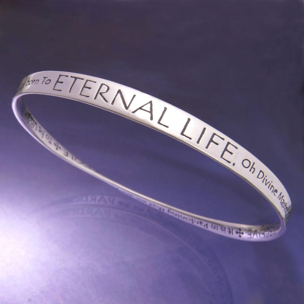 St. Francis' Prayer Eternal Life Sterling Silver Bracelet - Inspirational  Jewelry