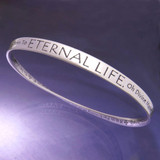 St. Francis' Prayer Eternal Life Sterling Silver Bracelet - Inspirational Jewelry Photo