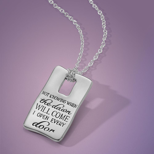 I Open Every Door Sterling Silver Necklace  - Inspirational Jewelry Photo