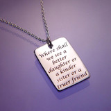 Daughter Sister Friend Sterling Silver Necklace - Inspirational Jewelry Photo