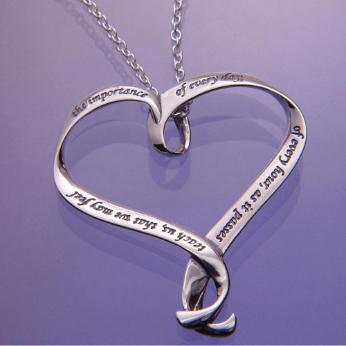 Jane Austen's Prayer Sterling Silver Necklace - Inspirational Jewelry Photo