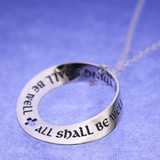 All Shall Be Well Sterling Silver Necklace - Inspirational Jewelry Photo