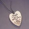 Louisa May Alcott Heart Sterling Silver Necklace - Inspirational Jewelry Photo
